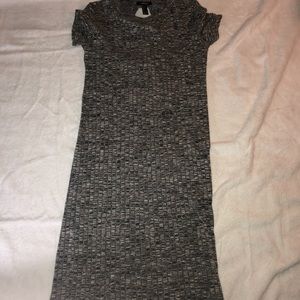 Textured mini dress with key hole back.